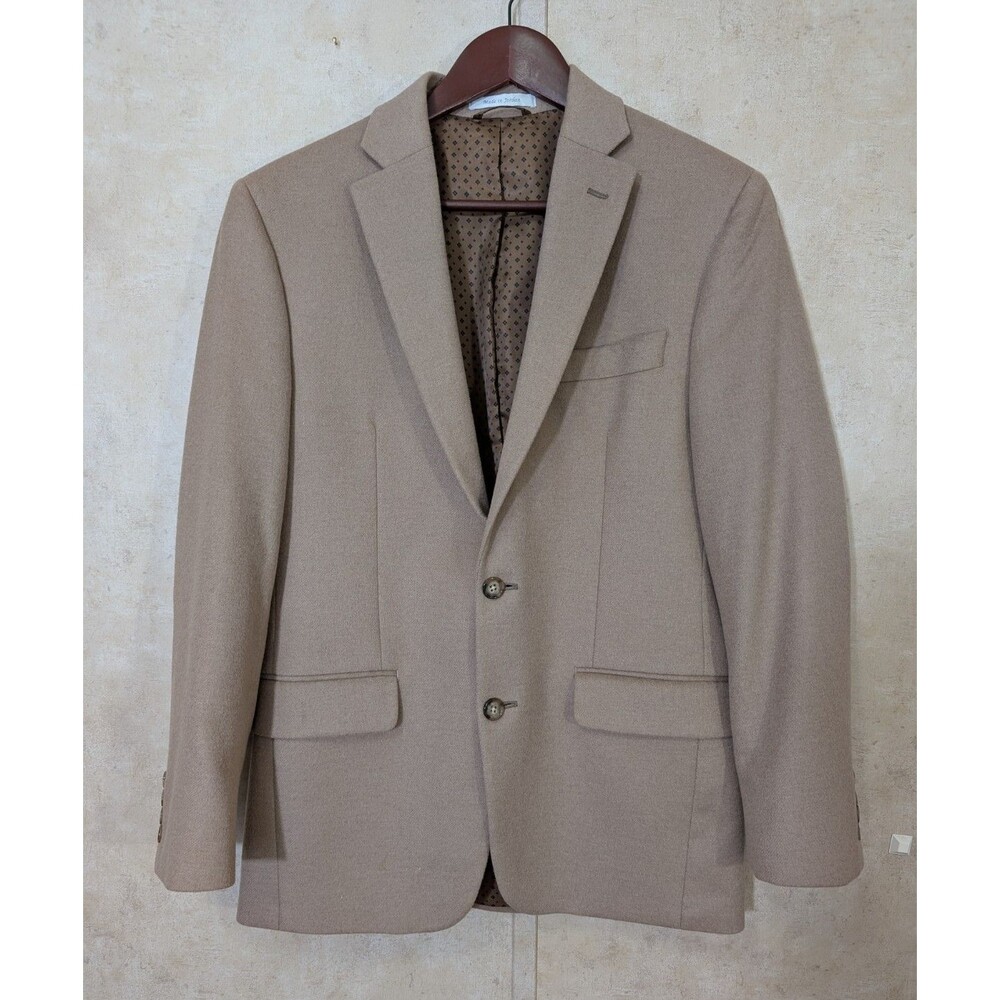 Lauren Ralph Lauren Black Label Blazer 36R Tan Wool Silk Cashmere Coat - Picture 2 of 11